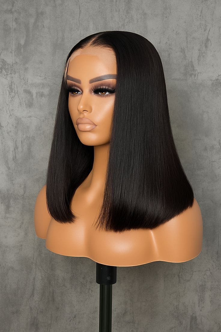 Straight Bob Wig – Lagos Hairline | 13x4 HD Lace Frontal | Glueless | Natural & Brown | 200%, 250%, 300% Density | 8"-18"